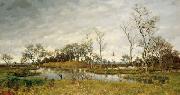 unknow artist Landscape of swamp with heron china oil painting artist